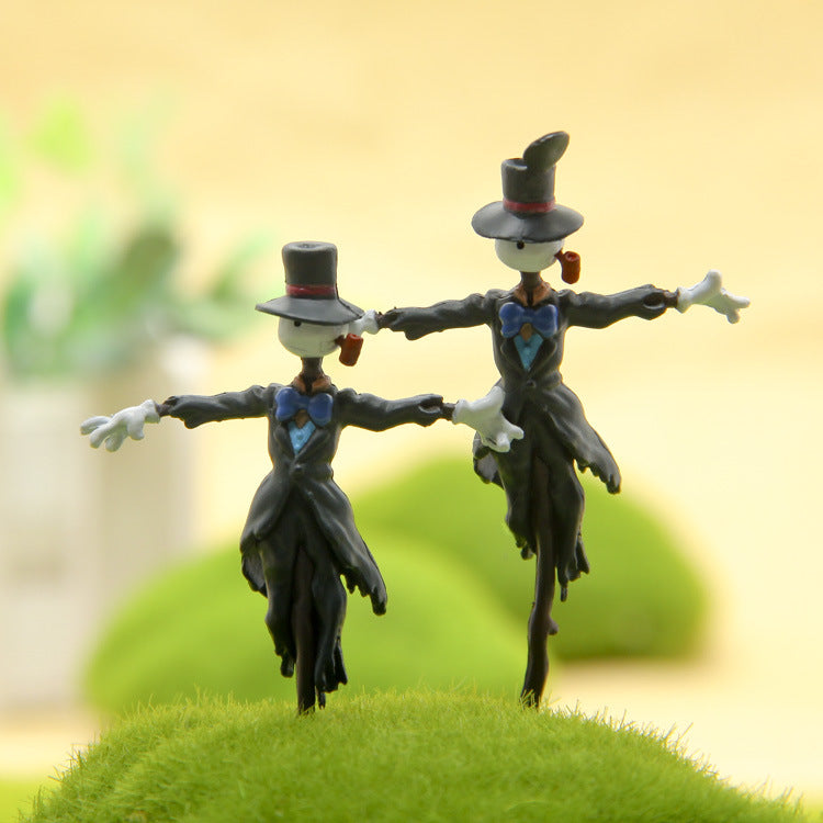Handmade Korean scarecrow doll for micro landscape gardening