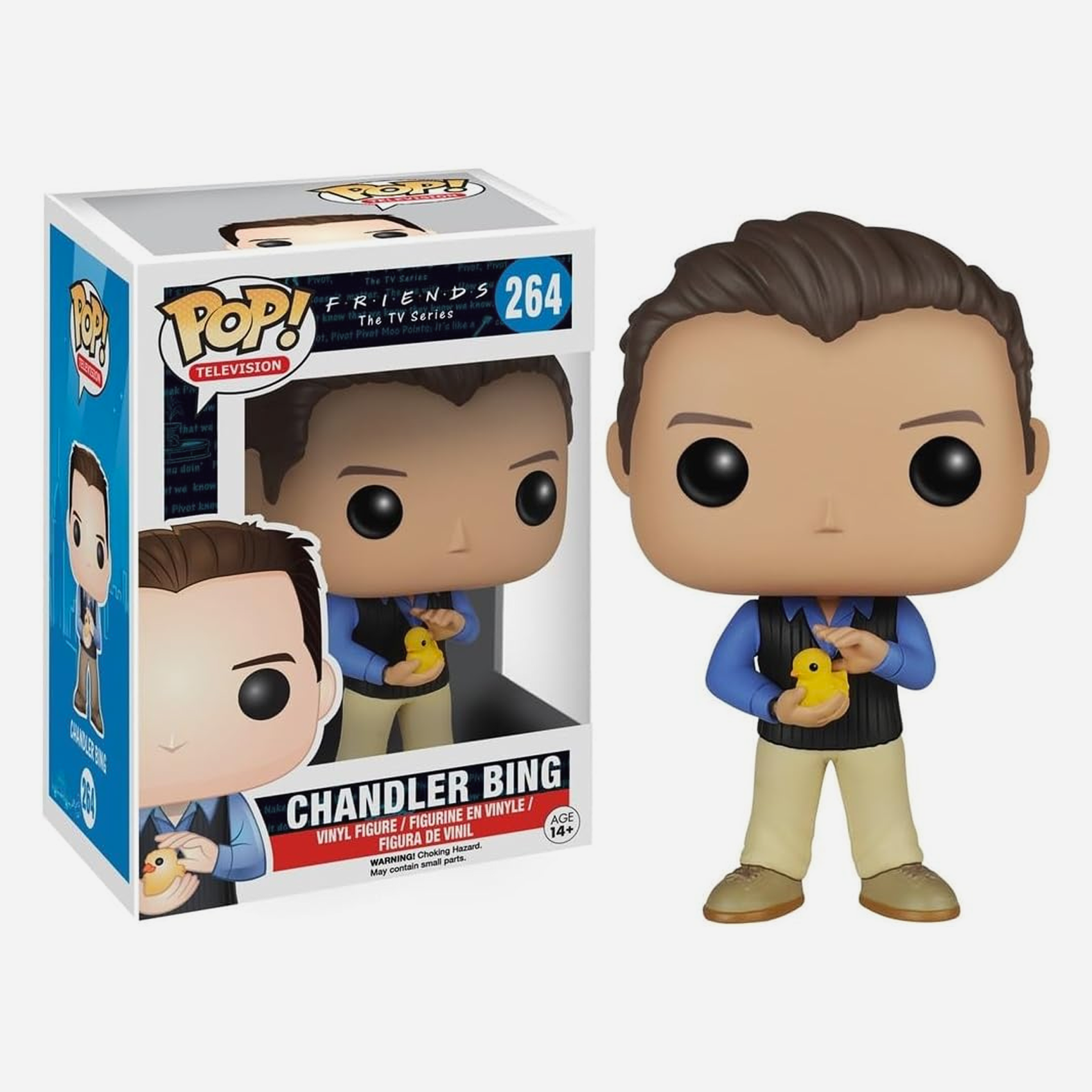 Funko Pop! dolls from the series Friends, made from durable vinyl, approximately 10-12 cm tall, packaged in a stylish color box
