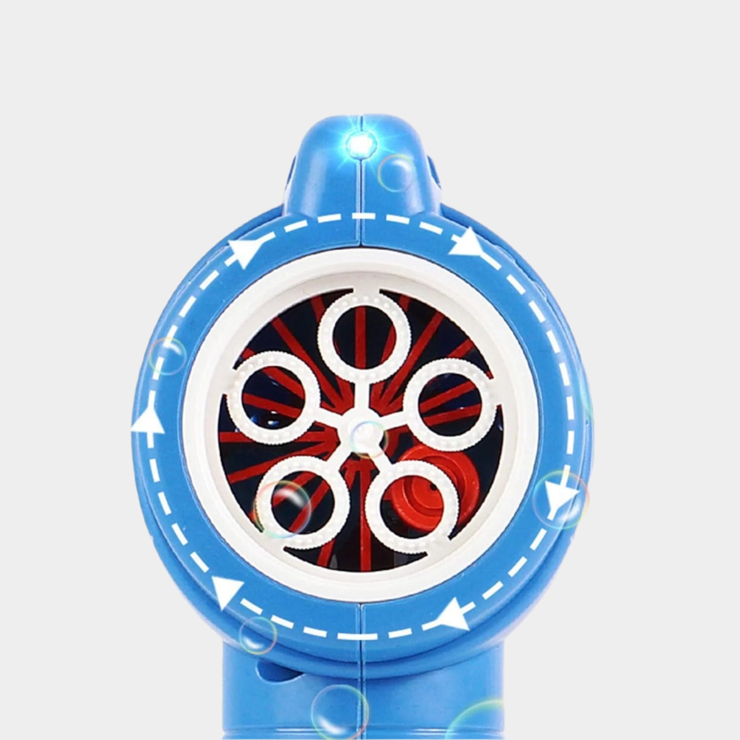 Douyon Space Bubble Gun in Blue and Red with Five-Hole Design