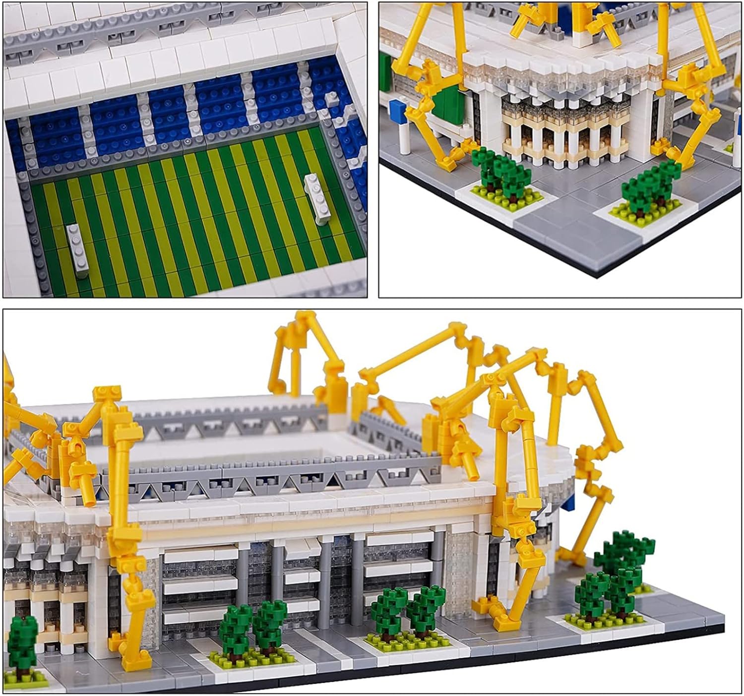 Ultimate Football Stadium Building Block Set – Old Trafford, Camp Nou, San Siro, Signal Iduna Park (4 Models, 3500–3800 Pieces Each)