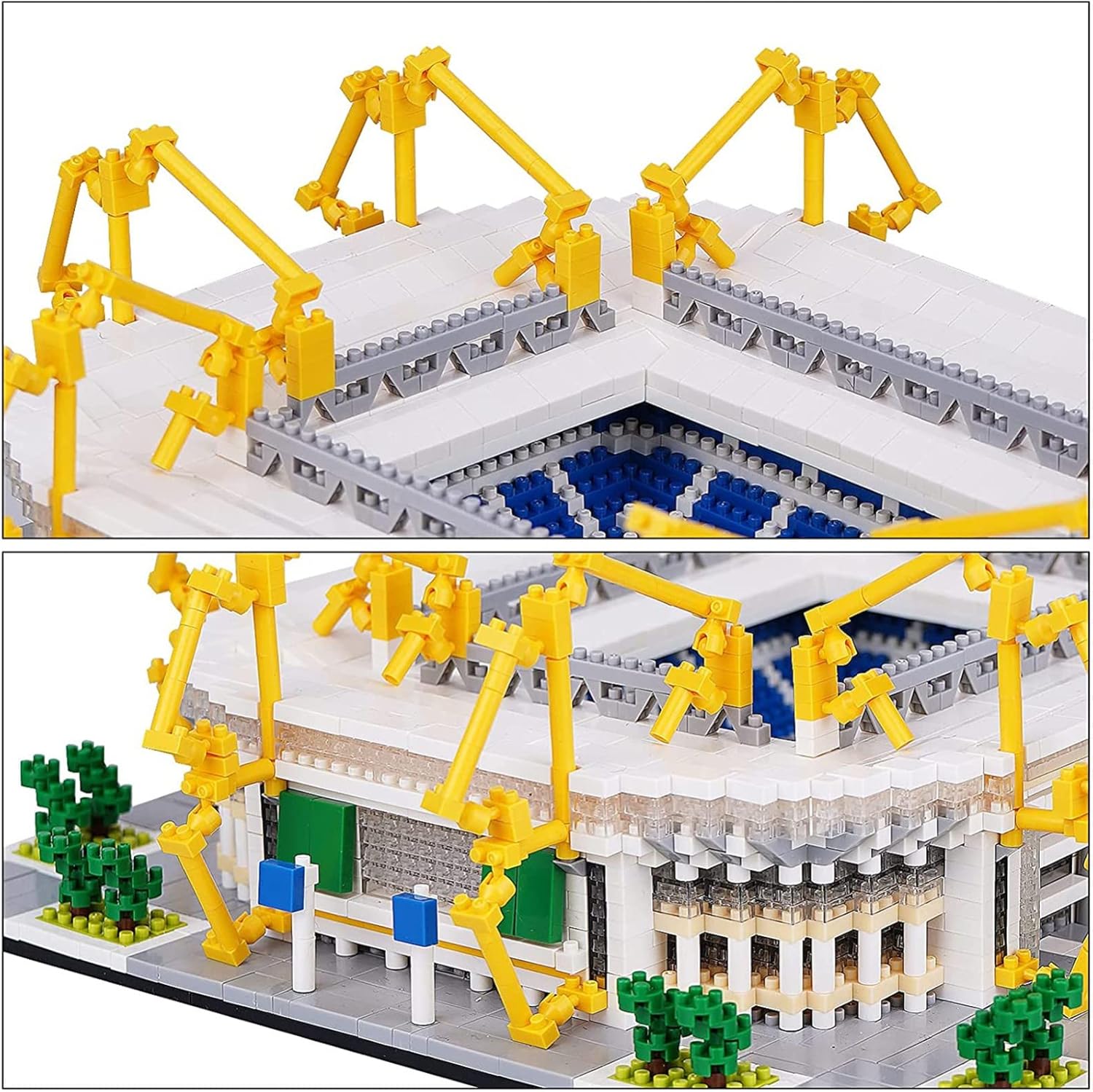 Ultimate Football Stadium Building Block Set – Old Trafford, Camp Nou, San Siro, Signal Iduna Park (4 Models, 3500–3800 Pieces Each)