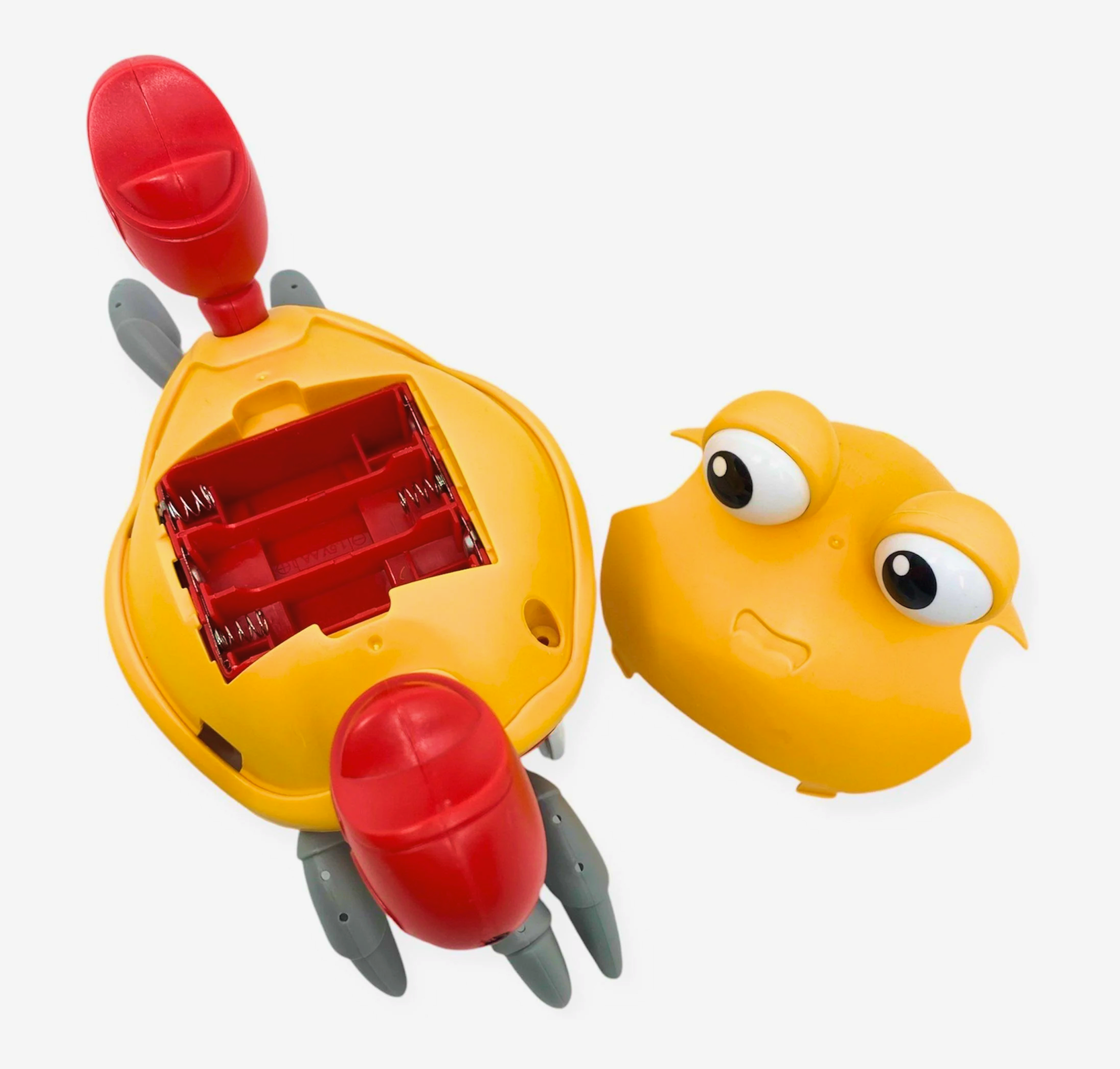 Cute dancing crab interactive toy with cheerful music and lights, made of child-safe plastic, ideal for kids aged 3-8