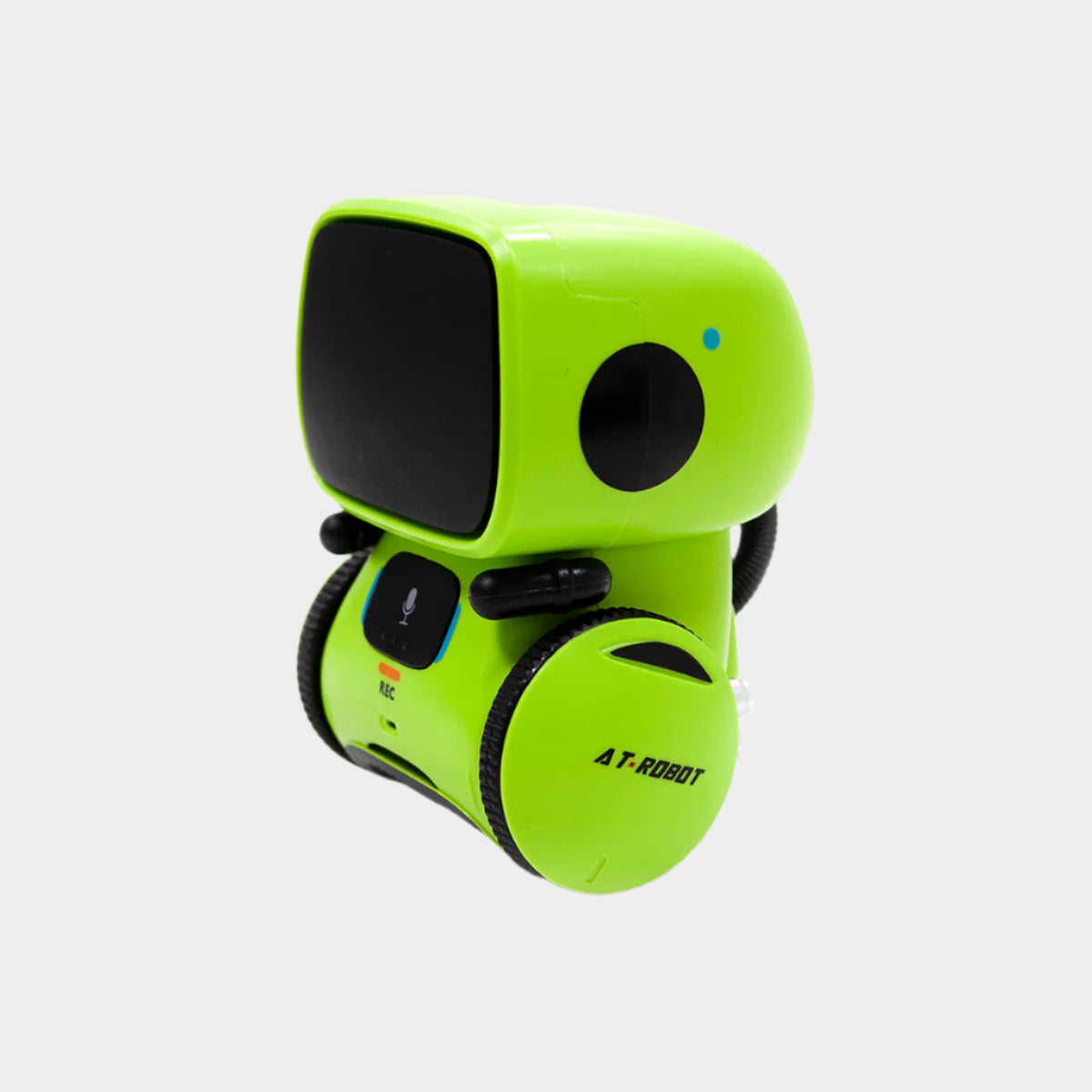 Interactive smart robot with voice and touch control, featuring Ukrainian language commands, touch sensors, and dynamic music and dance moves