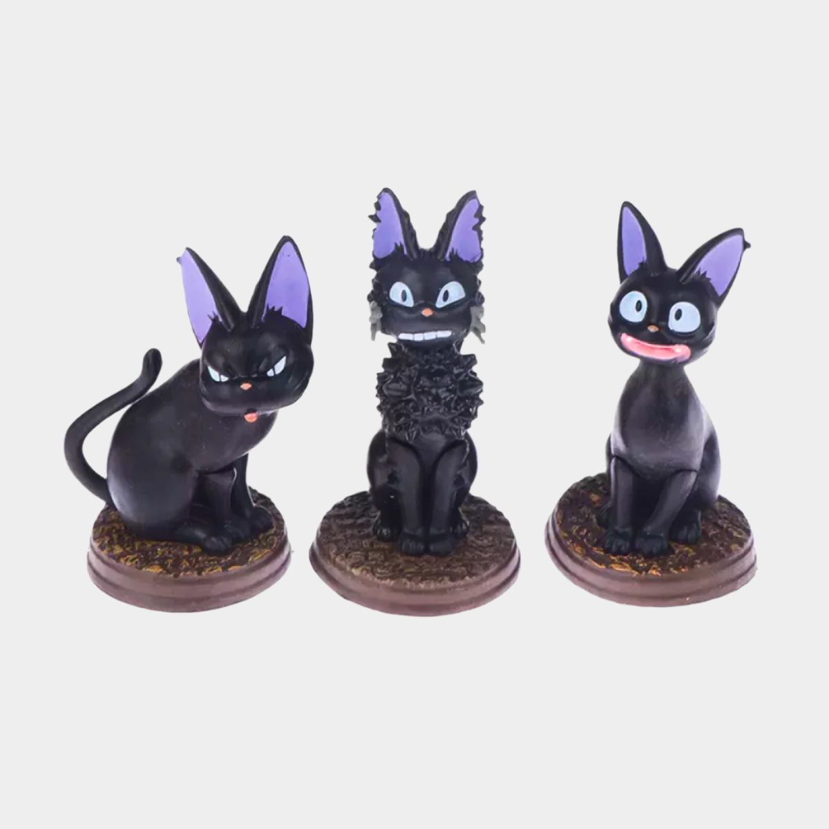 Black Cat Gigi kawaii ornament collection with detailed bases