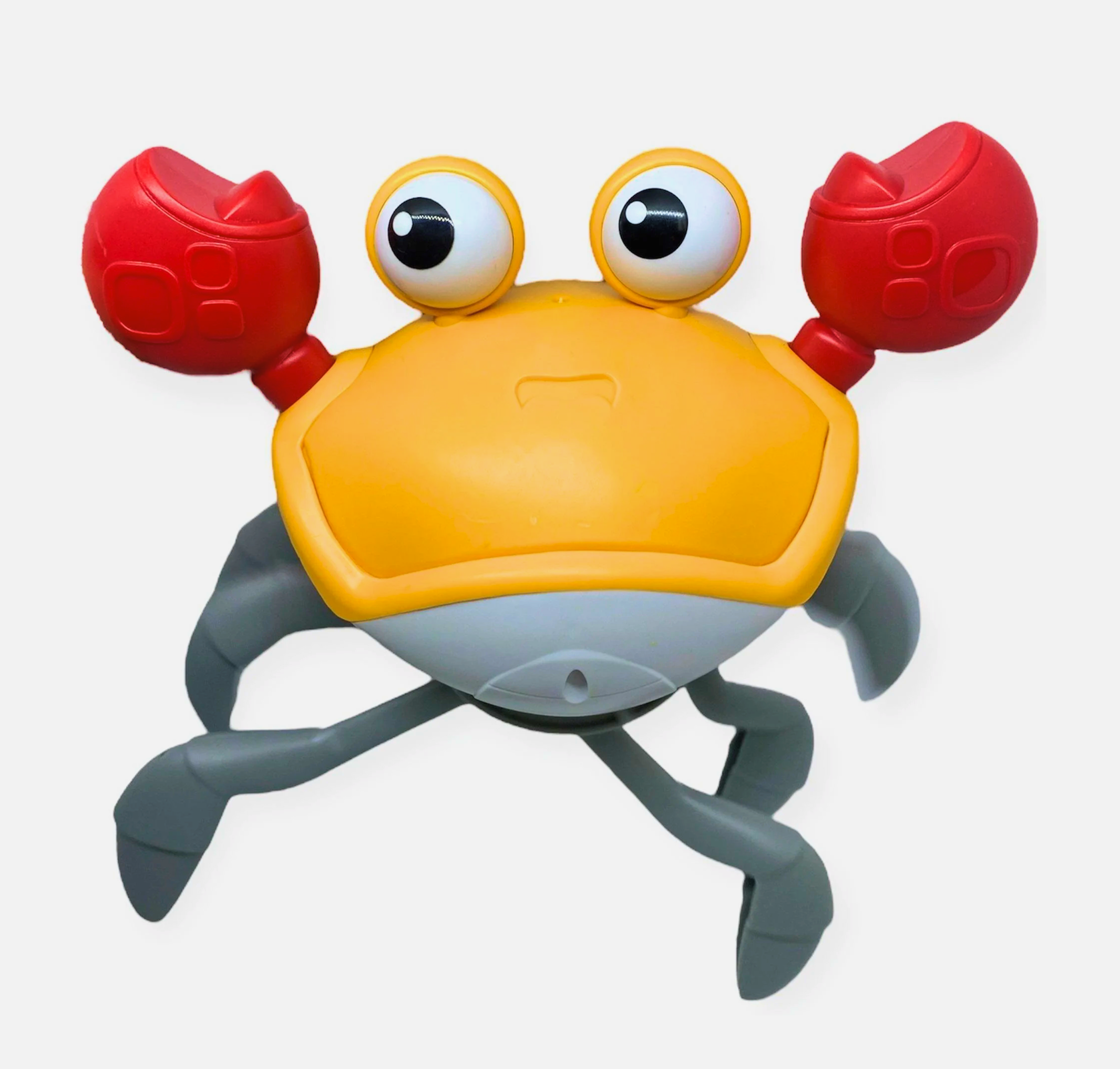 Cute dancing crab interactive toy with cheerful music and lights, made of child-safe plastic, ideal for kids aged 3-8