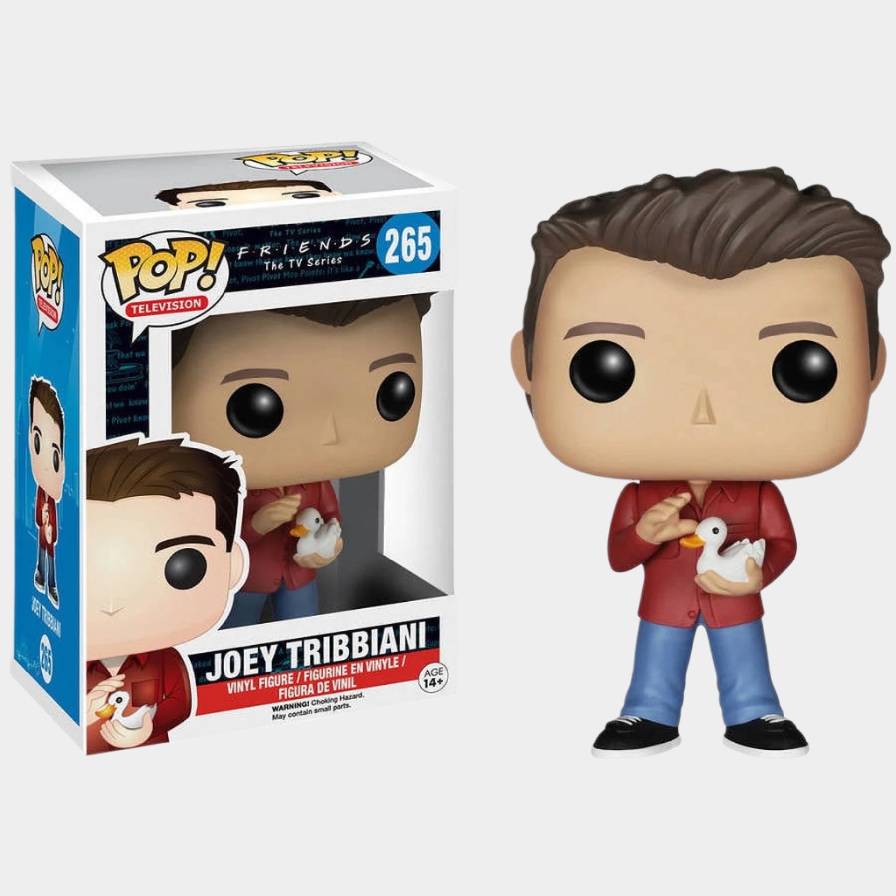 Funko Pop! dolls from the series Friends, made from durable vinyl, approximately 10-12 cm tall, packaged in a stylish color box
