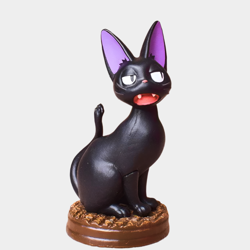 Black Cat Gigi kawaii ornament collection with detailed bases