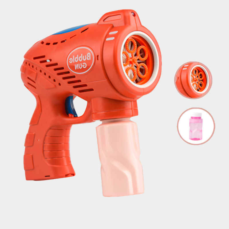 Douyon Space Bubble Gun in Blue and Red with Five-Hole Design