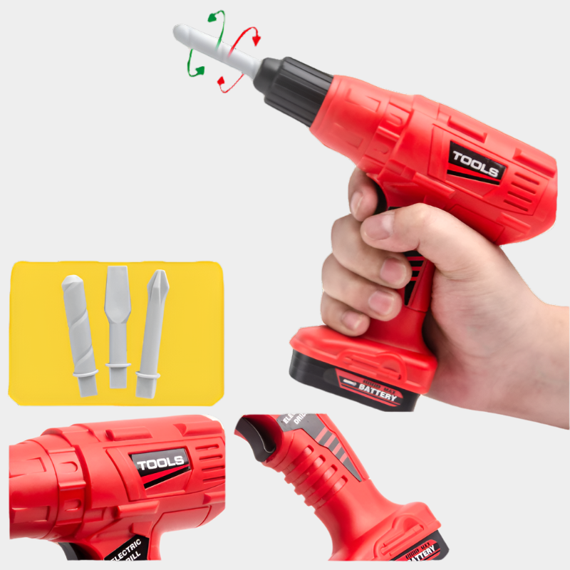 38-piece children's tool set for pretend play with simulation electric drill, saw, and screwdrivers, perfect for ages 4-6.
