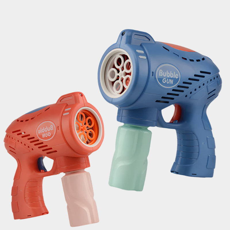 Douyon Space Bubble Gun in Blue and Red with Five-Hole Design