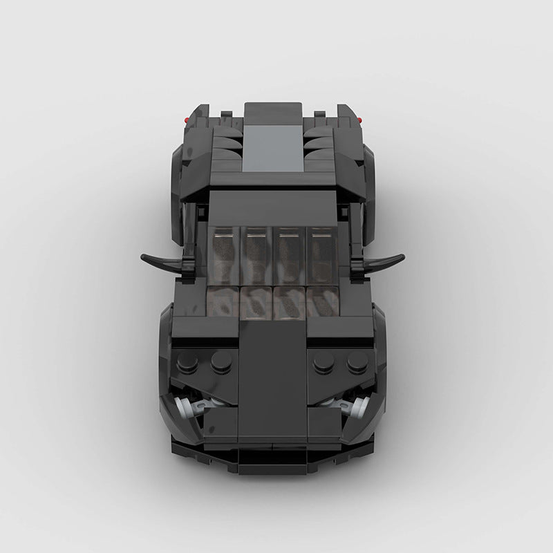 Lamborghini Huracan (Black Edition) building blocks set featuring self-locking ABS plastic bricks to create a sleek, detailed sports car model