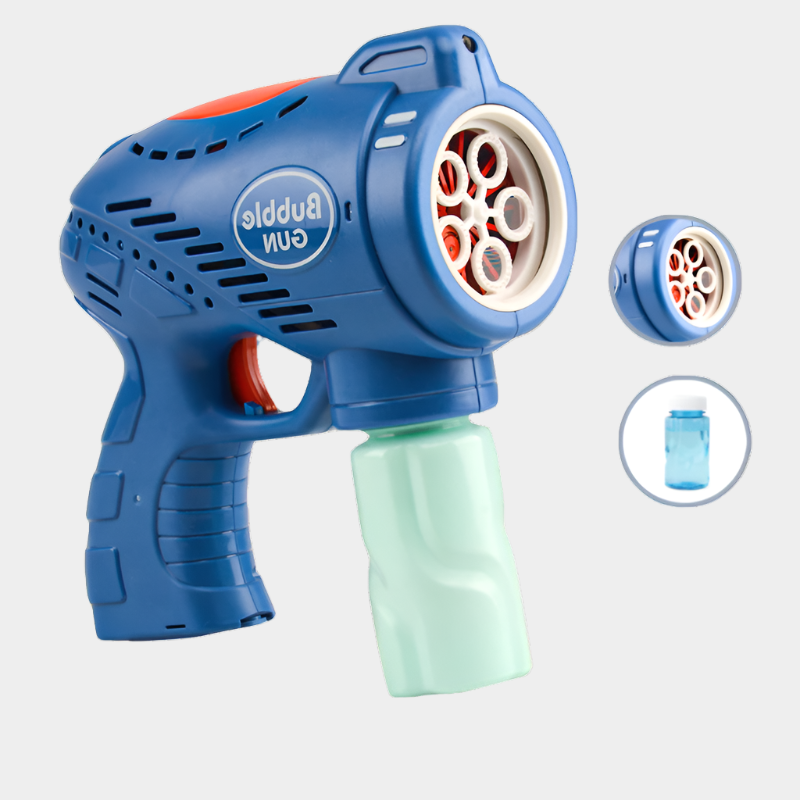 Douyon Space Bubble Gun in Blue and Red with Five-Hole Design