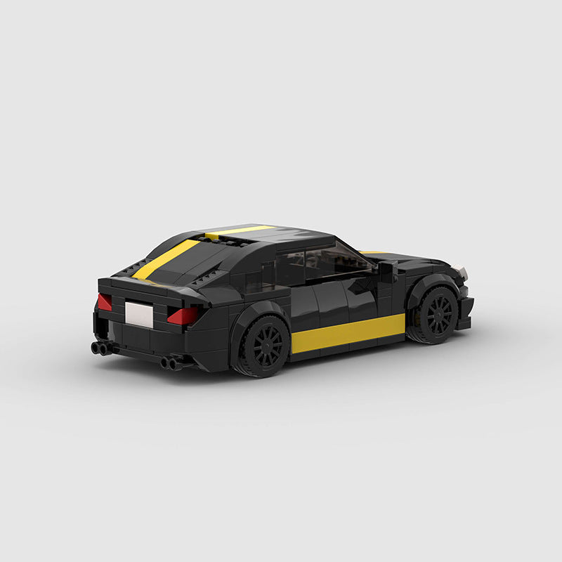 Mercedes-AMG C63 racing car building block set with 297 pieces, finished model measuring 16 x 7.9 x 4.8 cm, made from eco-friendly ABS plastic