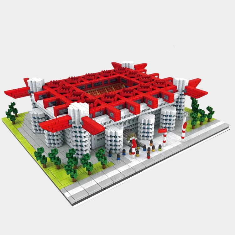 Detailed Old Trafford Stadium building block set with 3800 pieces