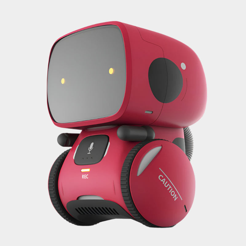Interactive smart robot with voice and touch control, featuring Ukrainian language commands, touch sensors, and dynamic music and dance moves