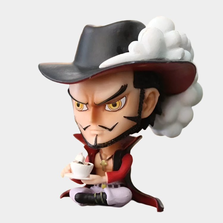 One Piece Q-Version figures set featuring adorable big head sitting dolls made from high-quality PVC, approx. 7.8–9.8 cm tall, in a blind box