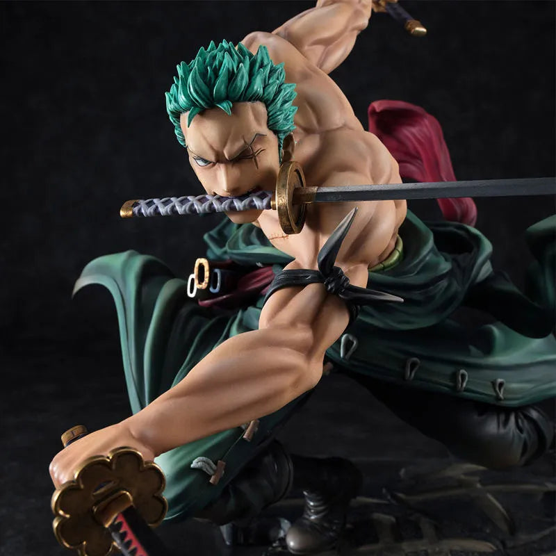 One Piece Zoro Figure - Collectible Model with Three Swords