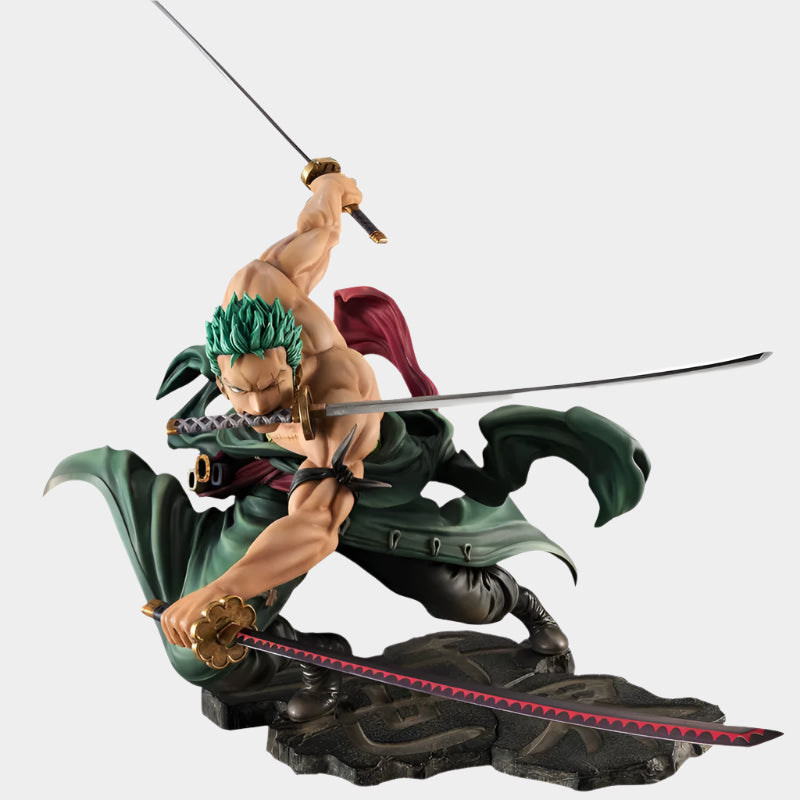 One Piece Roronoa Zoro Figure Collectible Model with Three Swords