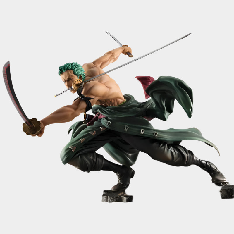 One Piece Roronoa Zoro Figure Collectible Model with Three Swords