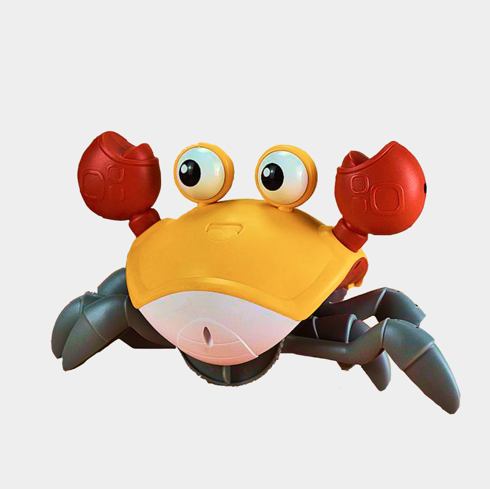 Cute dancing crab interactive toy with cheerful music and lights, made of child-safe plastic, ideal for kids aged 3-8