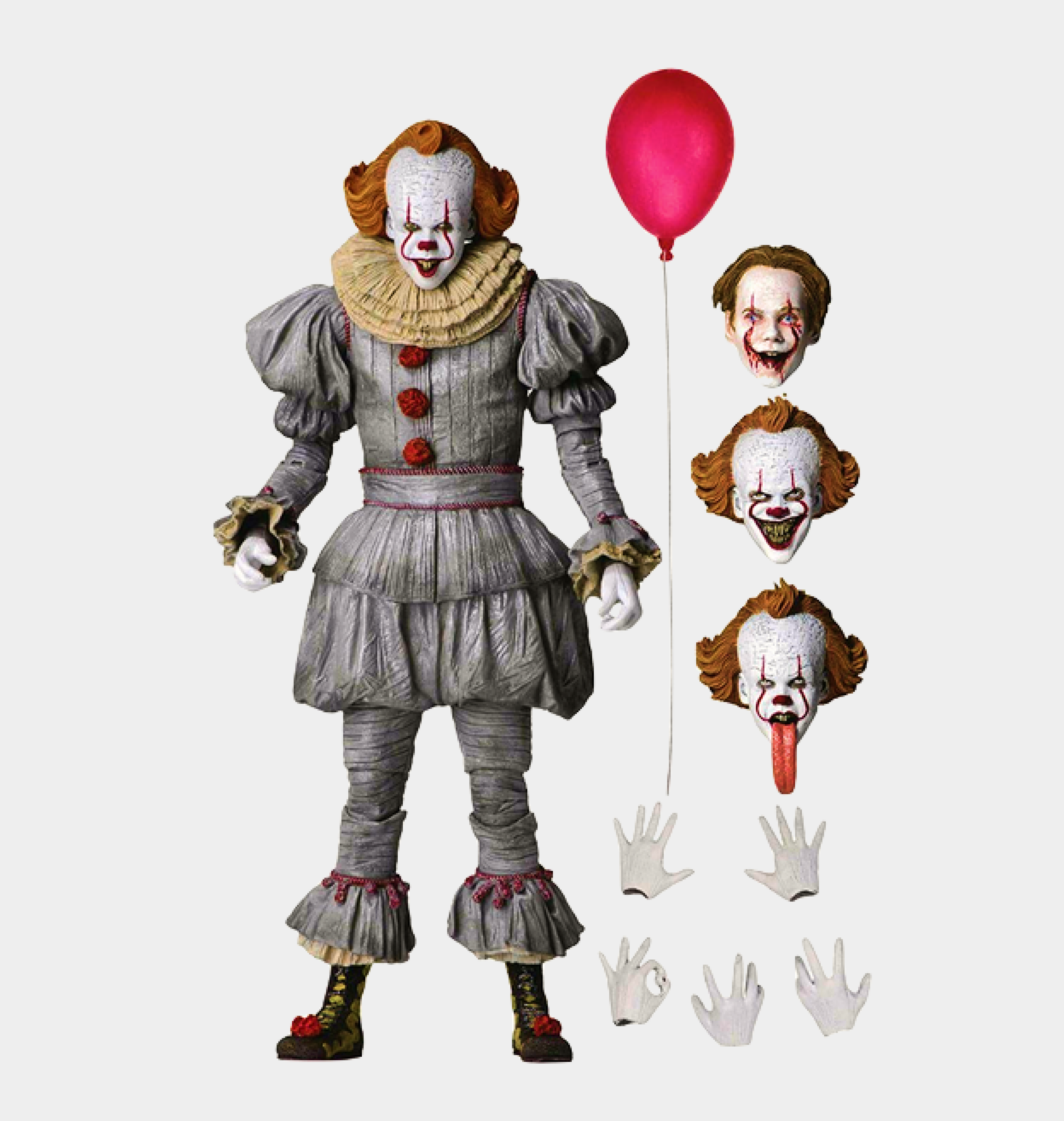 Pennywise Bloody Action Figure – a collectible figure featuring the creepy clown from IT with a red balloon
