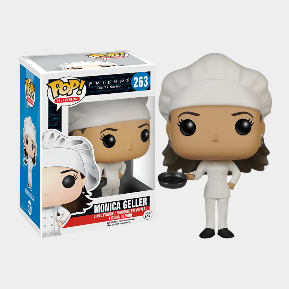 Funko Pop! dolls from the series Friends, made from durable vinyl, approximately 10-12 cm tall, packaged in a stylish color box