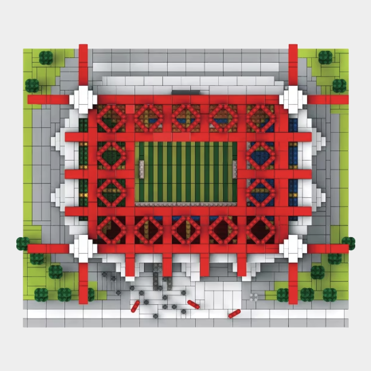Ultimate Football Stadium Building Block Set – Old Trafford, Camp Nou, San Siro, Signal Iduna Park (4 Models, 3500–3800 Pieces Each)