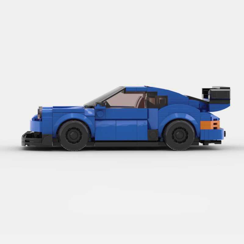 Porsche 911 building blocks set made from durable ABS plastic, featuring self-locking small bricks for a detailed model