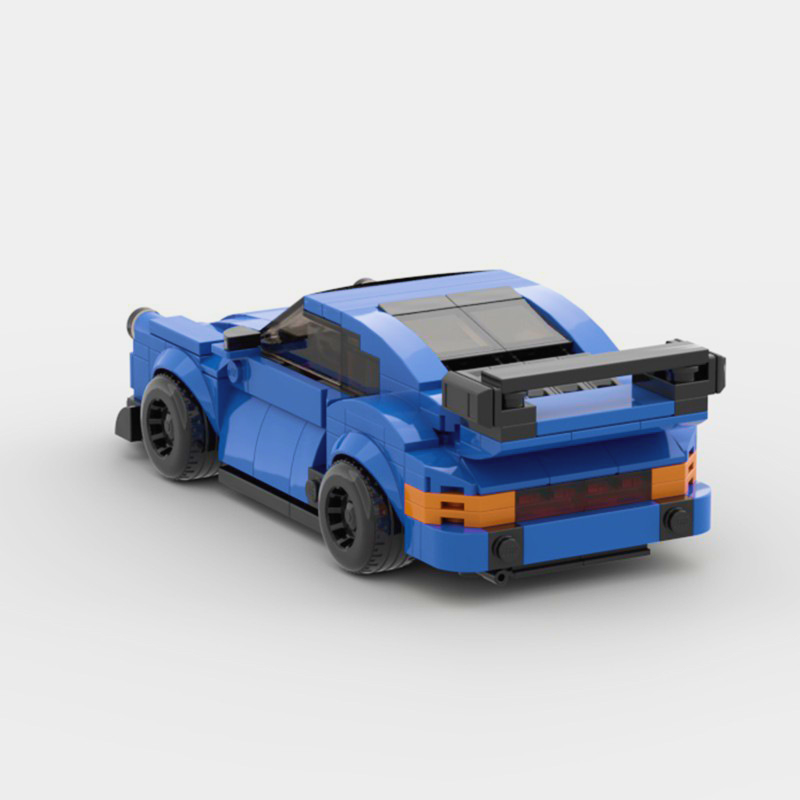 Porsche 911 building blocks set made from durable ABS plastic, featuring self-locking small bricks for a detailed model