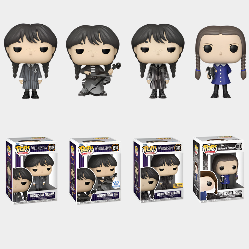 Funko Pop! Wednesday Addams collectible figure, 12 cm tall, made of durable PVC and packaged in a stylish color box