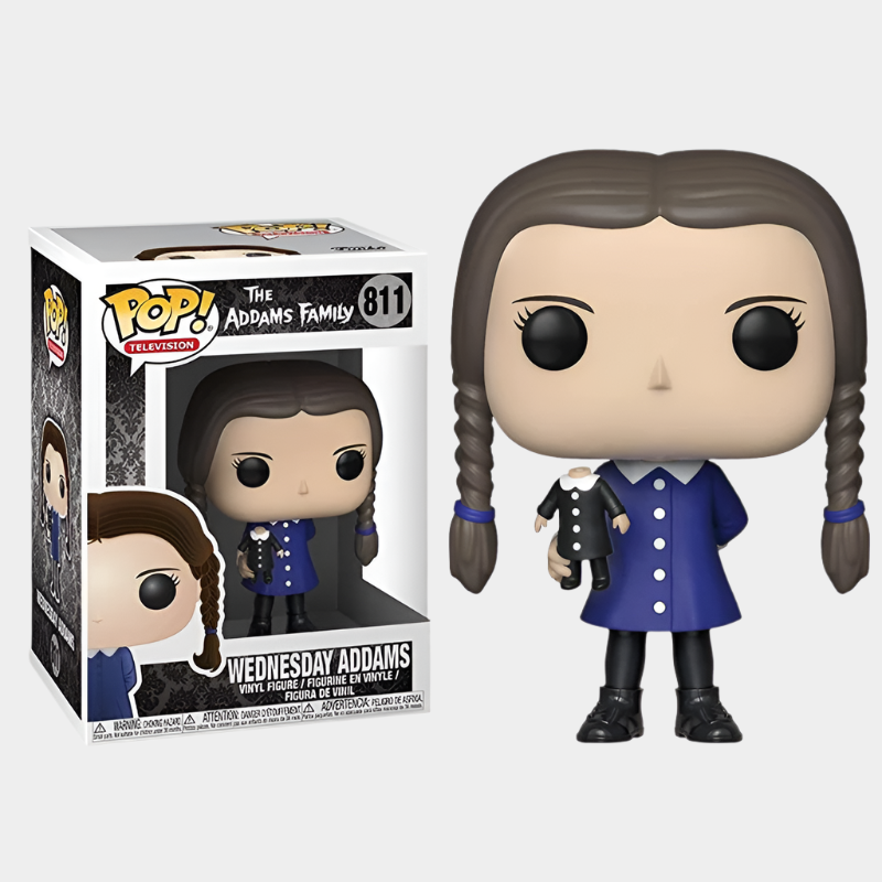 Funko Pop! Wednesday Addams collectible figure, 12 cm tall, made of durable PVC and packaged in a stylish color box