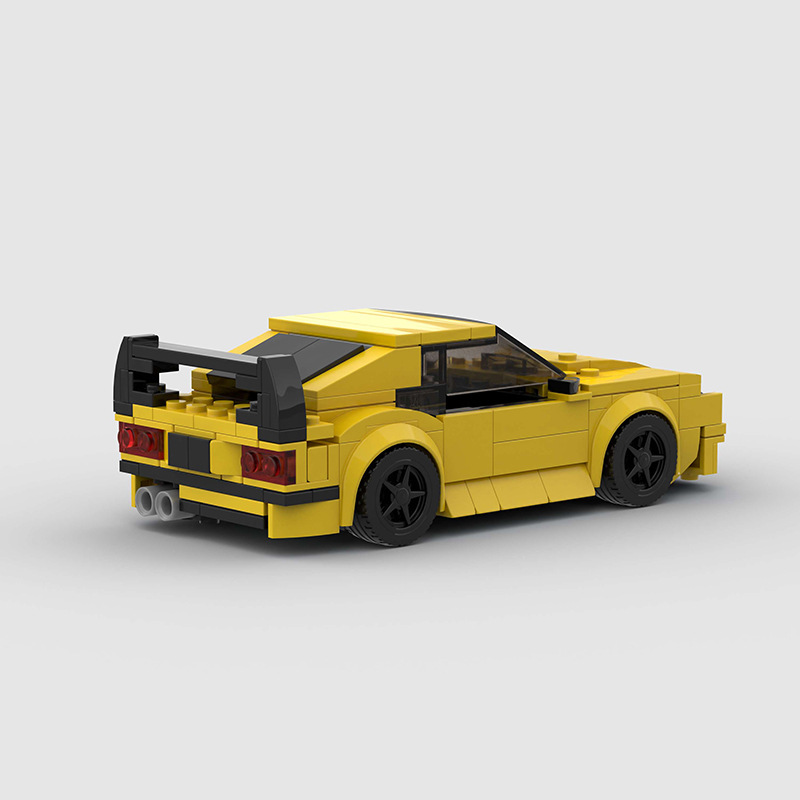 BMW M3 E30 building blocks set with approximately 269 self-locking ABS plastic pieces, creating a detailed model measuring 15 x 7 x 4.8 cm