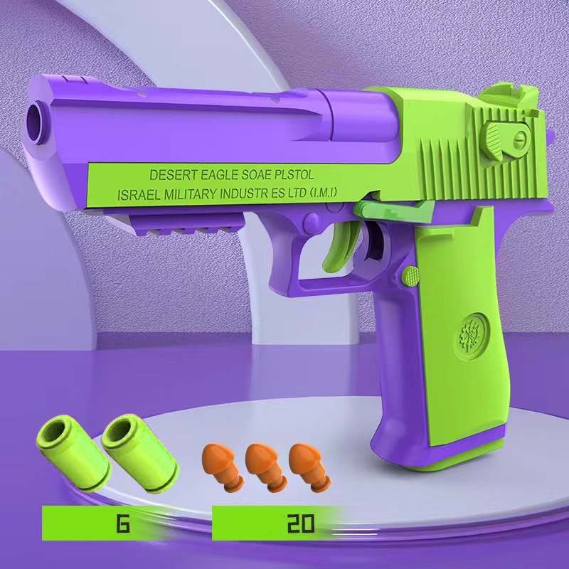 Simulation toy gun modeled after the Colt 1911, made of durable ABS plastic with a continuous shell-pushing mechanism