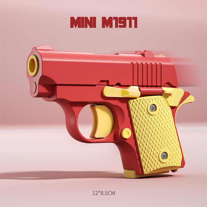 Simulation toy gun modeled after the Colt 1911, made of durable ABS plastic with a continuous shell-pushing mechanism