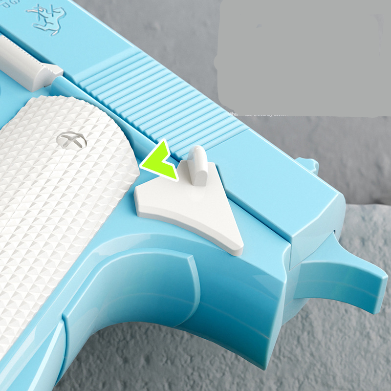 Simulation toy gun modeled after the Colt 1911, made of durable ABS plastic with a continuous shell-pushing mechanism
