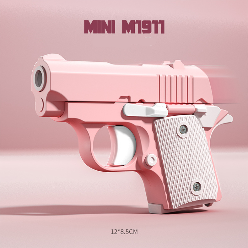 Simulation toy gun modeled after the Colt 1911, made of durable ABS plastic with a continuous shell-pushing mechanism