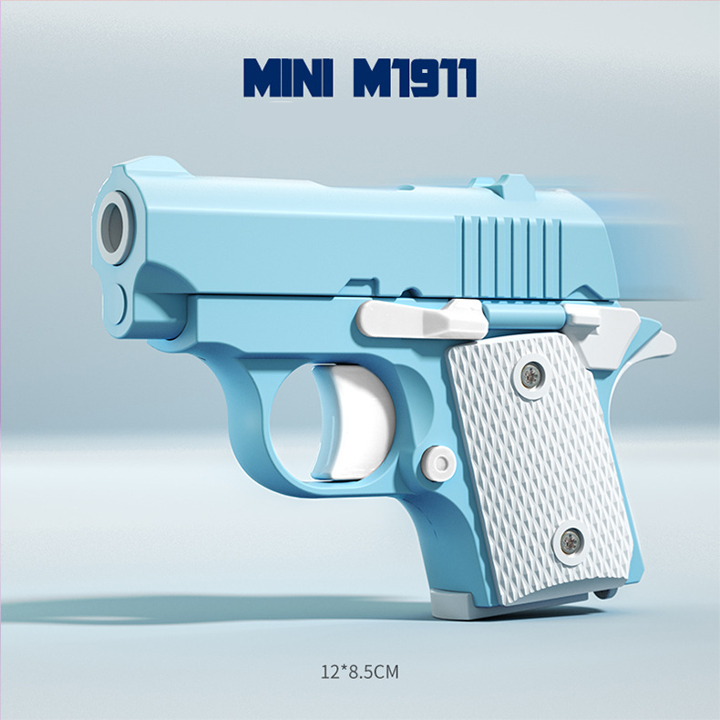 Simulation toy gun modeled after the Colt 1911, made of durable ABS plastic with a continuous shell-pushing mechanism