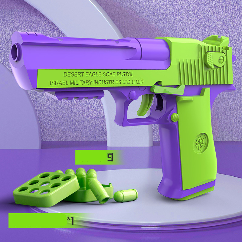 Simulation toy gun modeled after the Colt 1911, made of durable ABS plastic with a continuous shell-pushing mechanism
