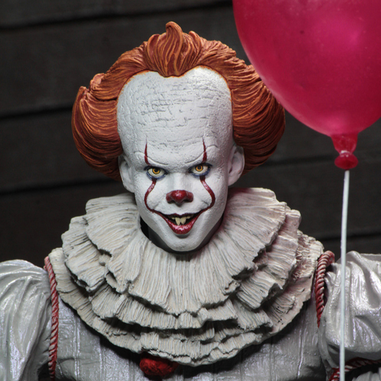 Pennywise Bloody Action Figure – a collectible figure featuring the creepy clown from IT with a red balloon