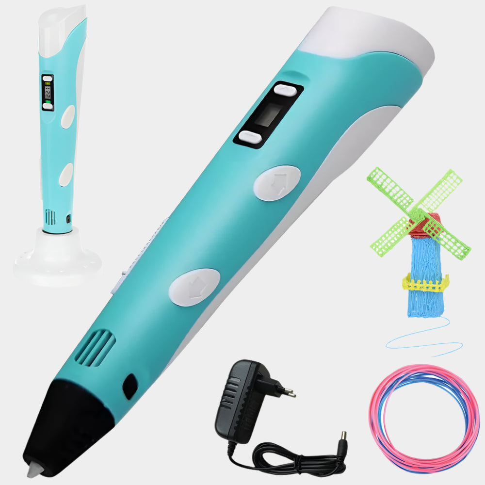 3D printing pen with color mixing function, plastic gear box transmission, and ABS construction, ideal for children’s DIY projects and creative gifts